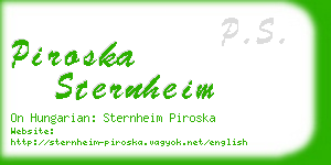 piroska sternheim business card